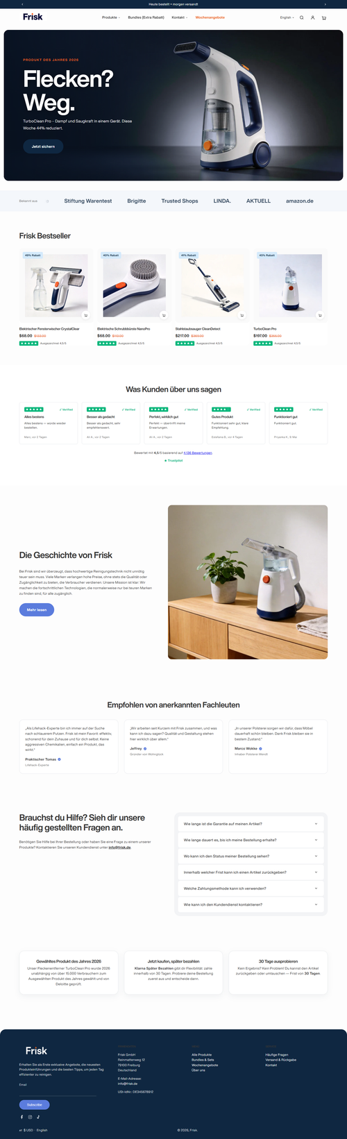 Frisk Shopify Theme – Live-Vorschau