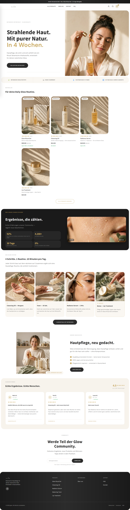 Glow Shopify Theme – Live-Vorschau